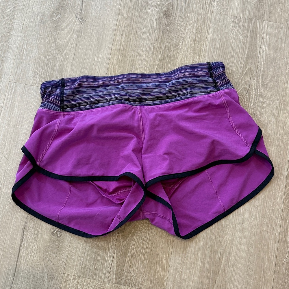 Lululemon Purple Athletic Shorts with Black Trim